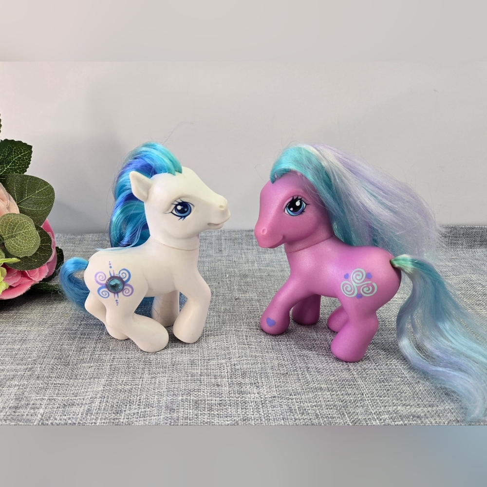 2000's HASBRO G3 My Little Pony Jewel Pony Peri Winkle & Toola‎ Roola